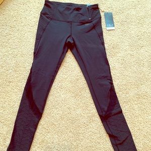 NWT Calia Textured Mesh Pieced Leggings